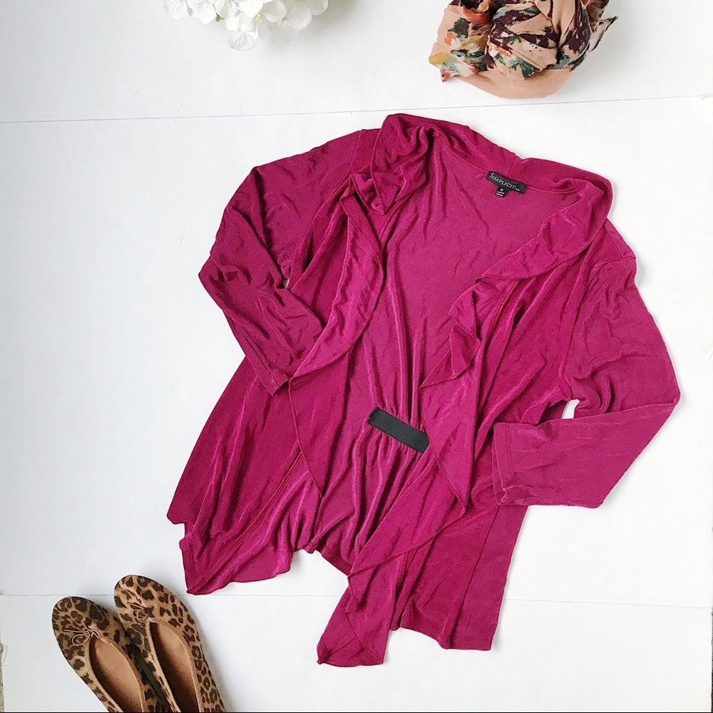 Y2K inspired Simplicity by Azul Burgundy Drape Shawl